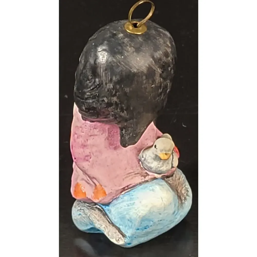 VTG 1987 DeGrazia Goebel Girl White Dove Ceramic Christmas Ornament 2nd Edition
